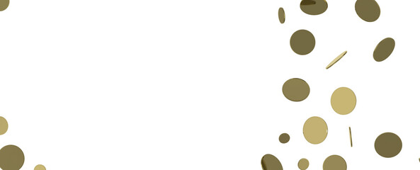 Radiant Revelry: Dynamic 3D Illustration of a Radiating Gold Confetti Celebration