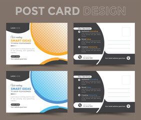 Modern postcard design, corporate postcard design template. amazing and stylish corporate postcard template design bundle