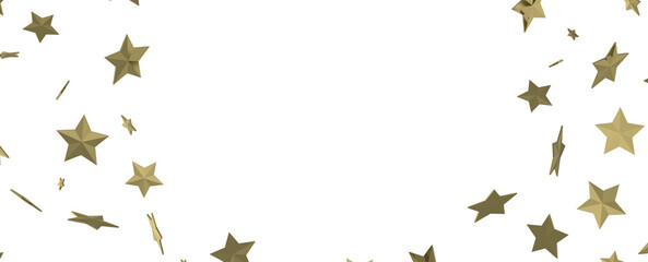 XMAS Holiday golden decoration, glitter frame isolated -