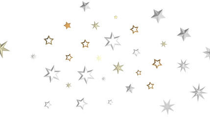 Gilded Rainfall: Experience the Magic of a 3D Gold Stars Shower