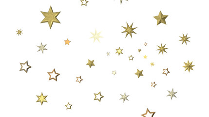 Enchanting 3D Gold Stars Rain: A Celestial Delight for the Eyes