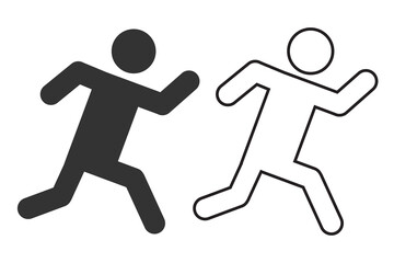 Fototapeta na wymiar Running icon. Run activity men set vector ilustration.