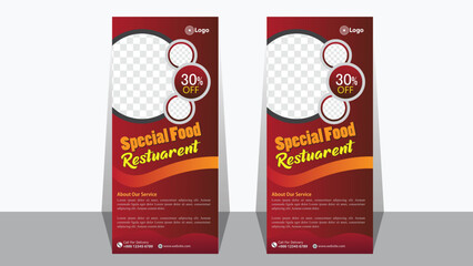 special food restaurant roll-up banner 