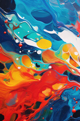 Vibrant and colorful background. Colorful spilled out oil paints background. Messy paint strokes...