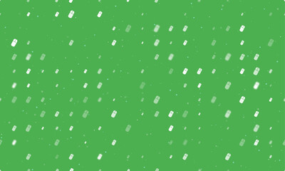 Seamless background pattern of evenly spaced white computer mouse symbols of different sizes and opacity. Vector illustration on green background with stars