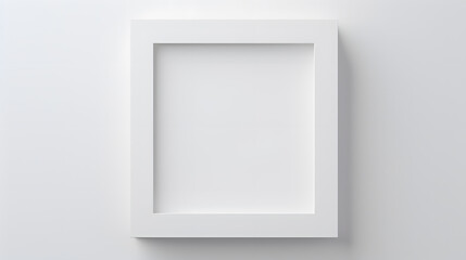 Blank white frame on the wall mockup