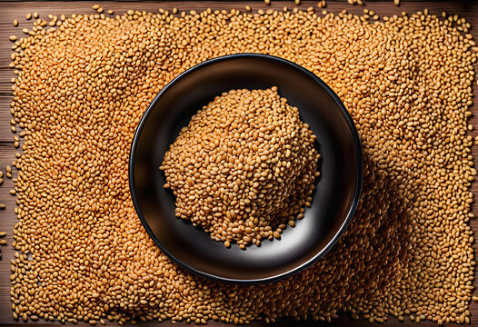 An image showcasing the tiny yet flavorful essence of sesame seeds