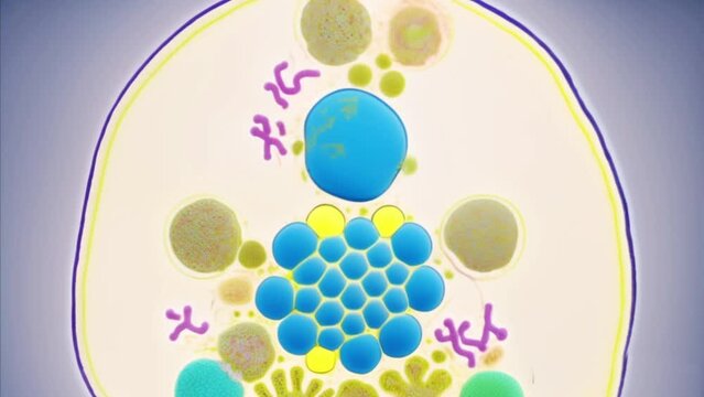 cell life, abstract scientific illustration