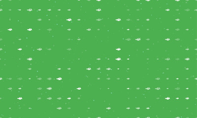 Seamless background pattern of evenly spaced white vise symbols of different sizes and opacity. Vector illustration on green background with stars