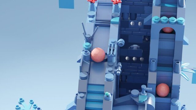 marble run 3d animation
