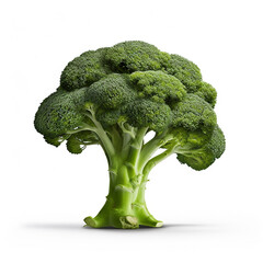 raw broccoli isolated on white background
