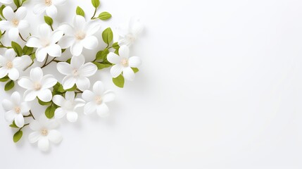 A mockup of a design element for Valentine's Day and Mother's Day featuring small white flowers against a white background.