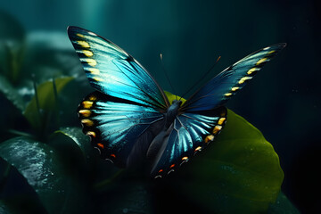 Fototapeta na wymiar butterfly on a flower in the garden. 