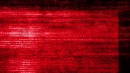 Glitch with red screen artifacts