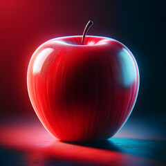 apple, fruit, food, red, healthy, fresh, diet, sweet, freshness, nature, eat, organic, illustration, vegetarian, vitamin, 3d