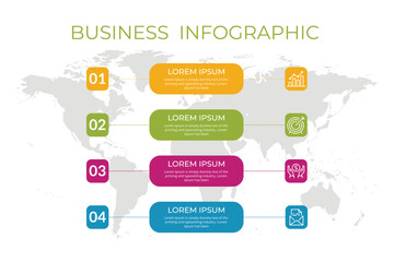 Timeline infographic design with 4 options or steps. Infographics for business concept. Can be used for presentations workflow layout, banner, process, diagram, flow chart, info graph, annual report