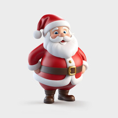 a Santa Claus 3D image isolated on a white background