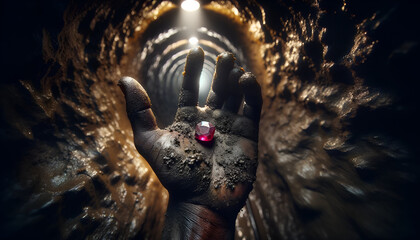 African man holding a ruby. African rubies have started to take up the void left by the Burmese ones. More specifically, rubies have been found in Mozambique, Madagascar, Kenya and Tanzania.