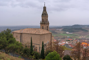 Fototapeta na wymiar Larraga, Navarra. San Miguel Arcangel Parish.