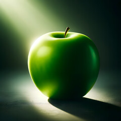 apple, fruit, food, green, healthy, illustration, fresh, diet, freshness, object, juicy, vegetarian, bright, organic, nutrition, natural