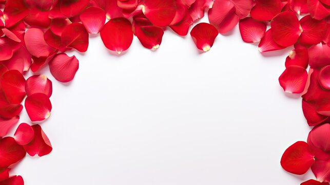  a white background with a bunch of red petals on the bottom of the image and a white background with a bunch of red petals on the bottom of the image.