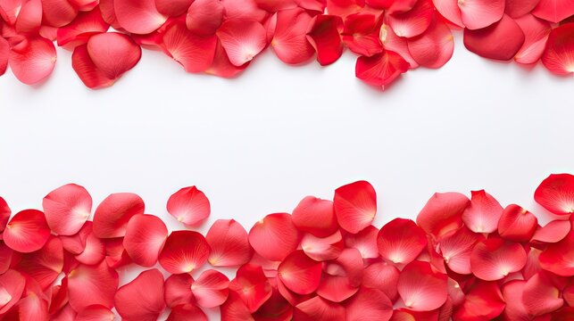  a bunch of red flowers on a white background with a place for a text or a picture to put on it.