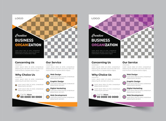 set of business flyer template with minimalist layout and modern style use. vector illustration template in A4 size