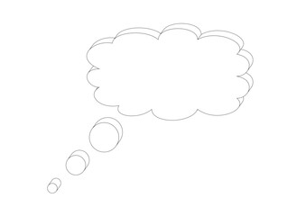 3D vector speech bubble 