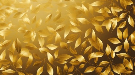 Gold foil leaf texture, glass effect background vector illustration