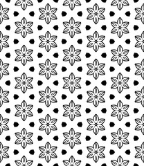 Black seamless abstract pattern. Overlay for background and backdrop. Ornamental design. PNG graphic illustration with transparent background.