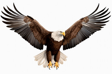 Bald Eagle (Haliaeetus leucocephalus) flying in the sky