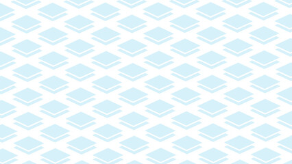 White seamless pattern with blue squares