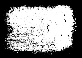 Grunge border vector texture background. Abstract frame overlay. Dirty and damaged backdrop. Vector graphic illustration with transparent white. EPS10.