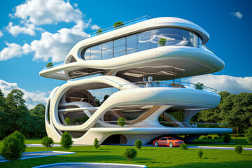 Obraz premium futuristic building