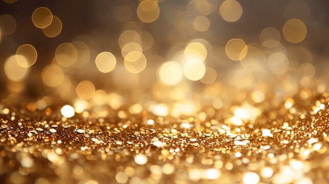 A picture of gold sparkles with empty space for writing
