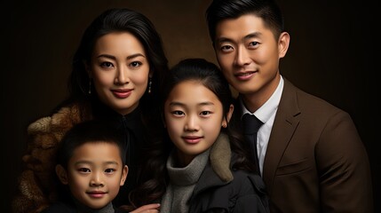 Obraz premium Portrait of a Chinese family.