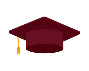 red graduation cap illustration