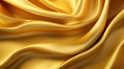 Fototapeta premium Gold silk or fabric with metallic reflexes foundation 3d outline rendering