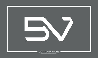 BV or VB Alphabet Letters Icon Logo