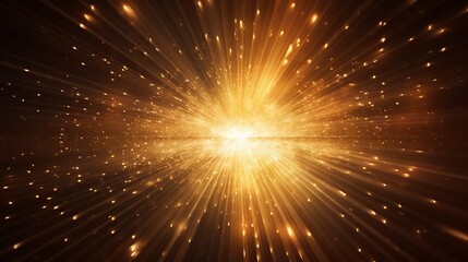 Golden sparkles fly in the sky background