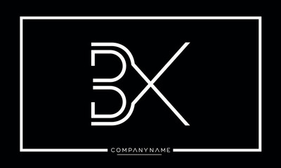 Alphabet letters icon logo BX or XB monogram