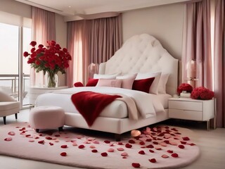 Romantic Oasis Unveiled: Experience the Ultimate Honeymoon Bliss in this Dreamy Hotel Room Setup!