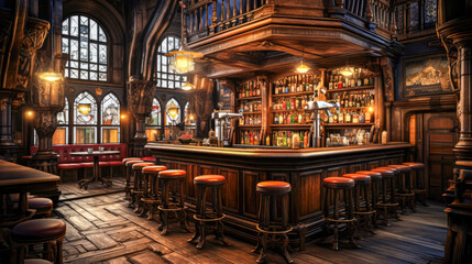 Fototapeta na wymiar Interior of pub
