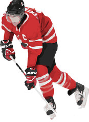 Obraz premium ice hockey player plays hockey
