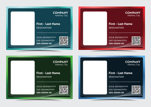 Company Identification card badge template vector