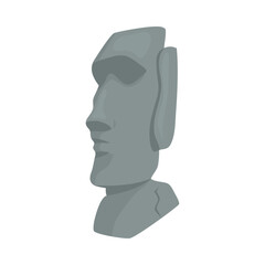 moai face statue design