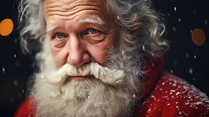 Santa with a compassionate look offering comforting words