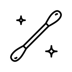 Ear sticks icon. Cotton swabs or cotton buds. Cotton buds, hygiene icon. Simple line, outline vector elements of hygiene icons for ui and ux, website or mobile application. Vector illustration