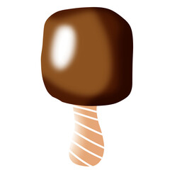 Obraz premium Ice cream on top double chocolate 