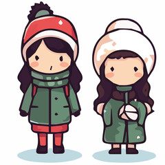 children in winter
